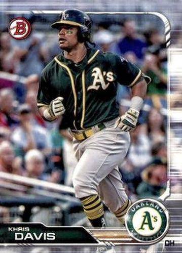 #9 Khris Davis - Oakland Athletics - 2019 Bowman Baseball