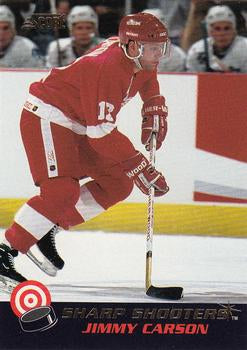 #9 Jimmy Carson - Detroit Red Wings - 1992-93 Score Canadian - Sharp Shooters Hockey