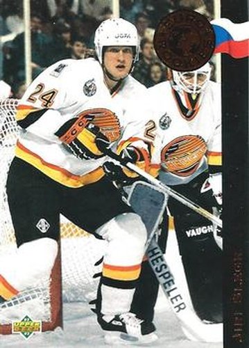 #ER9 Jiri Slegr - Vancouver Canucks - 1992-93 Upper Deck - Euro-Rookies Hockey