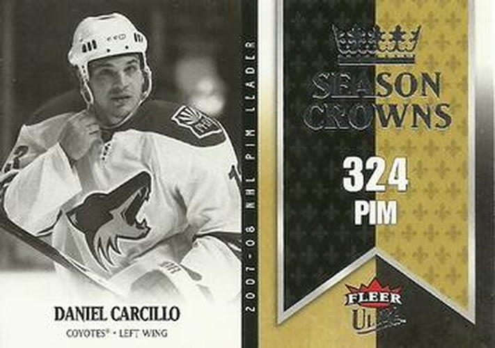 #SC9 Daniel Carcillo - Phoenix Coyotes - 2008-09 Ultra - Season Crowns Hockey