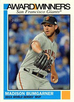 #AW-10 Madison Bumgarner - San Francisco Giants - 2015 Topps Heritage - Award Winners Baseball