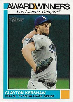 #AW-4 Clayton Kershaw - Los Angeles Dodgers - 2015 Topps Heritage - Award Winners Baseball