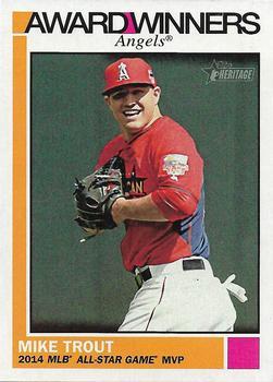 #AW-9 Mike Trout - Los Angeles Angels - 2015 Topps Heritage - Award Winners Baseball