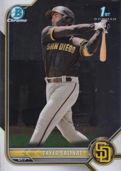 #BCP-122 Zayed Salinas - San Diego Padres - 2022 Bowman - Chrome Prospects Baseball