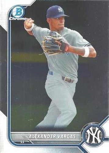 #BCP-140 Alexander Vargas - New York Yankees - 2022 Bowman - Chrome Prospects Baseball