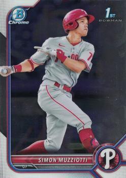 #BCP-40 Simon Muzziotti - Philadelphia Phillies - 2022 Bowman - Chrome Prospects Baseball