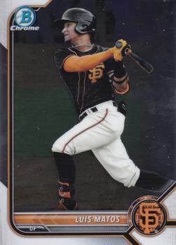 #BCP-55 Luis Matos - San Francisco Giants - 2022 Bowman - Chrome Prospects Baseball