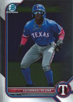 #BCP-72 Luisangel Acuña - Texas Rangers - 2022 Bowman - Chrome Prospects Baseball