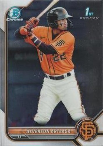 #BCP-82 Aeverson Arteaga - San Francisco Giants - 2022 Bowman - Chrome Prospects Baseball