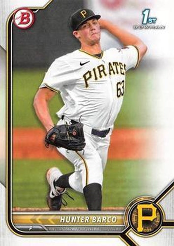 #BD-103 Hunter Barco - Pittsburgh Pirates - 2022 Bowman Draft Baseball