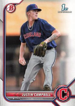 #BD-113 Justin Campbell - Cleveland Guardians - 2022 Bowman Draft Baseball