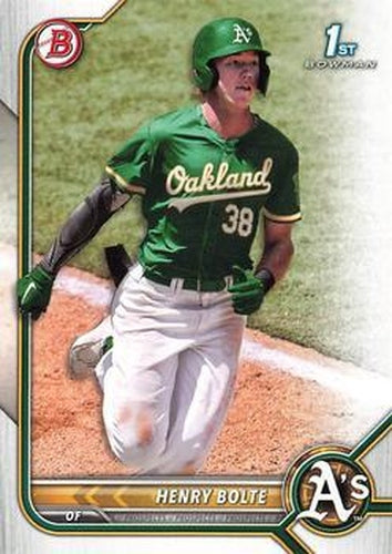 #BD-121 Henry Bolte - Oakland Athletics - 2022 Bowman Draft Baseball