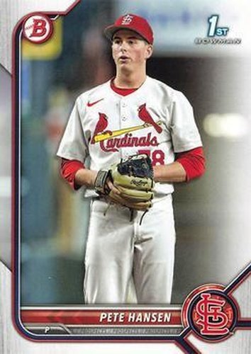 #BD-128 Pete Hansen - St. Louis Cardinals - 2022 Bowman Draft Baseball