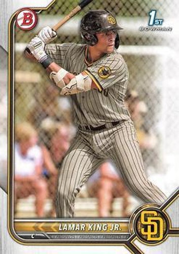 #BD-143 Lamar King Jr. - San Diego Padres - 2022 Bowman Draft Baseball