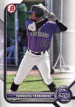 #BD-146 Yanquiel Fernandez - Colorado Rockies - 2022 Bowman Draft Baseball