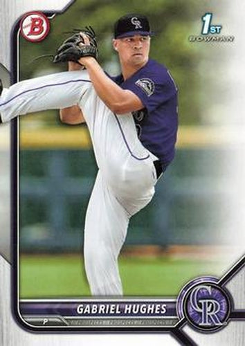 #BD-151 Gabriel Hughes - Colorado Rockies - 2022 Bowman Draft Baseball