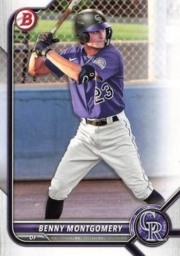 #BD-155 Benny Montgomery - Colorado Rockies - 2022 Bowman Draft Baseball