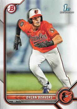#BD-160 Dylan Beavers - Baltimore Orioles - 2022 Bowman Draft Baseball