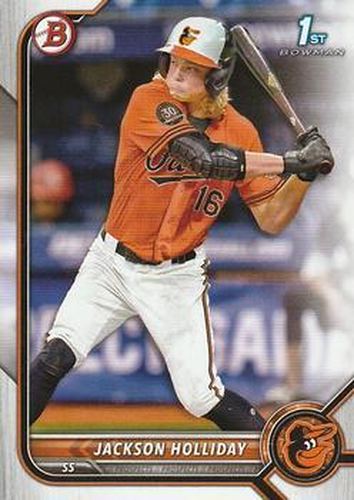 #BD-168 Jackson Holliday - Baltimore Orioles - 2022 Bowman Draft Baseball