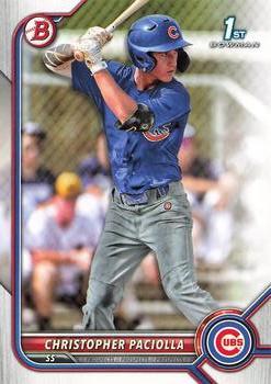 #BD-185 Christopher Paciolla - Chicago Cubs - 2022 Bowman Draft Baseball