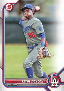 #BD-188 Rayne Doncon - Los Angeles Dodgers - 2022 Bowman Draft Baseball