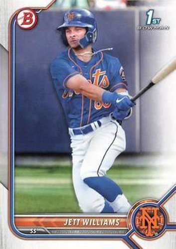 #BD-190 Jett Williams - New York Mets - 2022 Bowman Draft Baseball