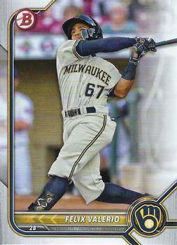 #BD-66 Felix Valerio - Milwaukee Brewers - 2022 Bowman Draft Baseball