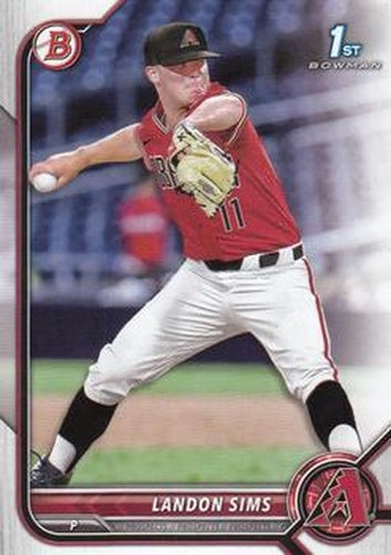 #BD-72 Landon Sims - Arizona Diamondbacks - 2022 Bowman Draft Baseball