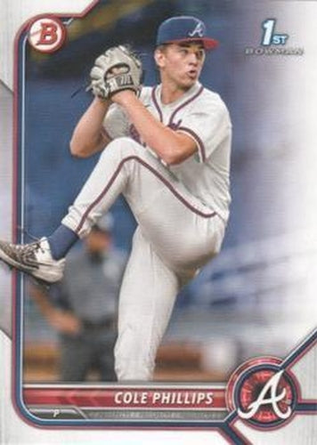 #BD-90 Cole Phillips - Atlanta Braves - 2022 Bowman Draft Baseball