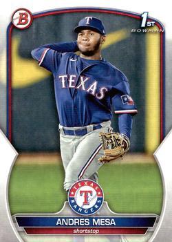 #BCP-44 Andres Mesa - Texas Rangers - 2023 Bowman - Chrome Prospects Baseball