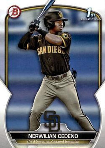#BCP-81 Nerwilian Cedeno - San Diego Padres - 2023 Bowman - Chrome Prospects Baseball