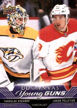 #C120 Yaroslav Askarov / Jakob Pelletier - Nashville Predators / Calgary Flames - 2023-24 Upper Deck - UD Canvas Hockey