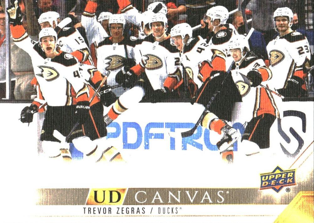 #C121 Trevor Zegras - Anaheim Ducks - 2022-23 Upper Deck - UD Canvas Hockey