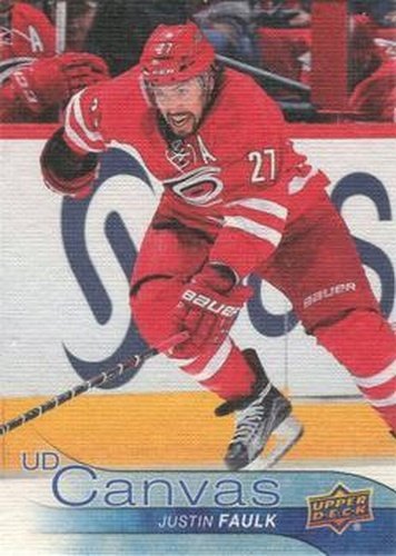 #C134 Justin Faulk - Carolina Hurricanes - 2016-17 Upper Deck - UD Canvas Hockey