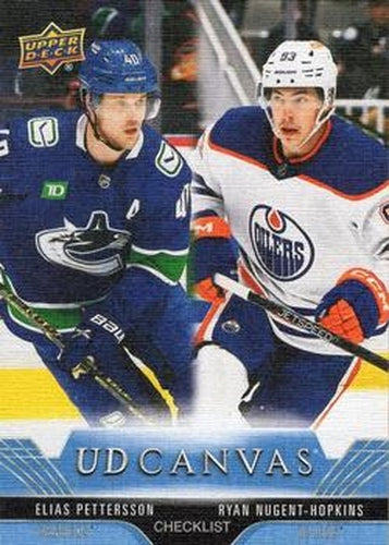 #C210 Elias Pettersson / Ryan Nugent-Hopkins - Vancouver Canucks / Edmonton Oilers - 2023-24 Upper Deck - UD Canvas Hockey