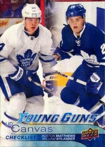 #C240 Young Guns Checklist Auston Matthews / William Nylander - Toronto Maple Leafs - 2016-17 Upper Deck - UD Canvas Hockey