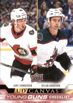 #C240 Dylan Guenther / Jake Sanderson - Arizona Coyotes / Ottawa Senators - 2022-23 Upper Deck - UD Canvas Hockey