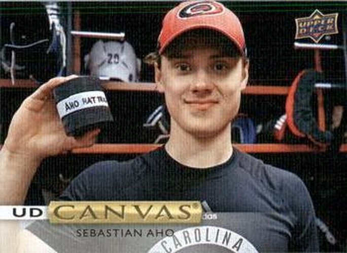 #C24 Sebastian Aho - Carolina Hurricanes - 2019-20 Upper Deck - UD Canvas Hockey