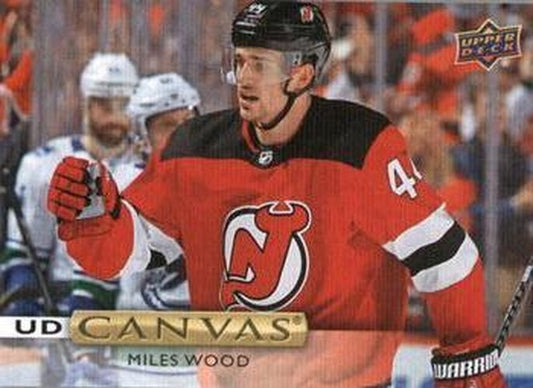 #C38 Miles Wood - New Jersey Devils - 2019-20 Upper Deck - UD Canvas Hockey