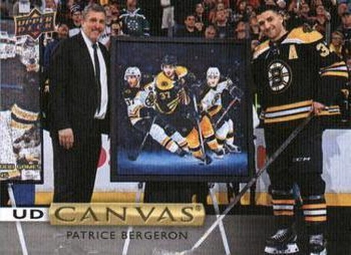 #C5 Patrice Bergeron - Boston Bruins - 2019-20 Upper Deck - UD Canvas Hockey