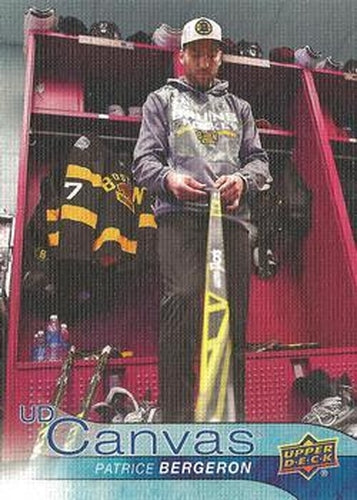#C7 Patrice Bergeron - Boston Bruins - 2016-17 Upper Deck - UD Canvas Hockey