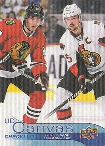 #C90 Patrick Kane / Erik Karlsson - Chicago Blackhawks / Ottawa Senators - 2016-17 Upper Deck - UD Canvas Hockey