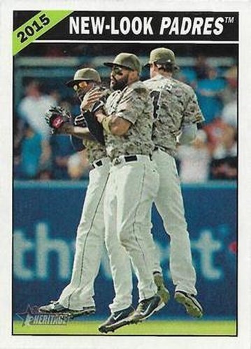 #CC-10 New-Look Padres Justin Upton / Matt Kemp / Wil Myers - San Diego Padres - 2015 Topps Heritage - Combo Cards Baseball