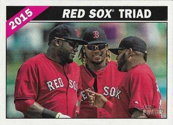 #CC-1 Red Sox Triad David Ortiz / Hanley Ramirez / Pablo Sandoval - Boston Red Sox - 2015 Topps Heritage - Combo Cards Baseball
