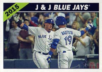 #CC-2 J & J Blue Jays Josh Donaldson / Jose Bautista - Toronto Blue Jays - 2015 Topps Heritage - Combo Cards Baseball