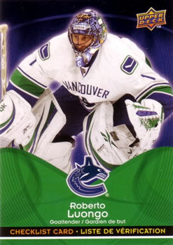 #CL3 Roberto Luongo - Vancouver Canucks - 2009-10 Upper Deck McDonald's - Checklists Hockey