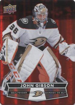 #DC-10 John Gibson - Anaheim Ducks - 2021-22 Upper Deck Tim Hortons - Red Die Cut Hockey