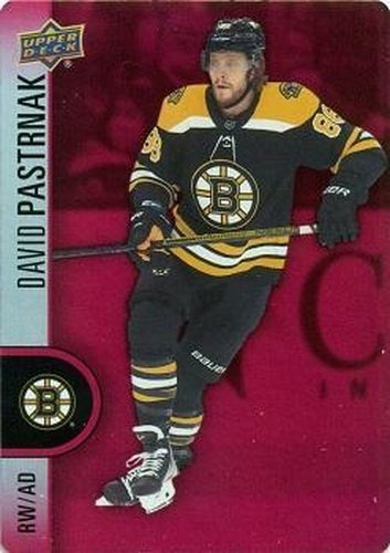 #DC-15 David Pastrnak - Boston Bruins - 2022-23 Upper Deck Tim Hortons - Red Die Cuts Hockey