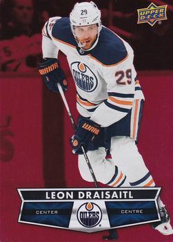 #DC-18 Leon Draisaitl - Edmonton Oilers - 2021-22 Upper Deck Tim Hortons - Red Die Cut Hockey
