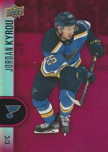 #DC-35 Jordan Kyrou - St. Louis Blues - 2022-23 Upper Deck Tim Hortons - Red Die Cuts Hockey